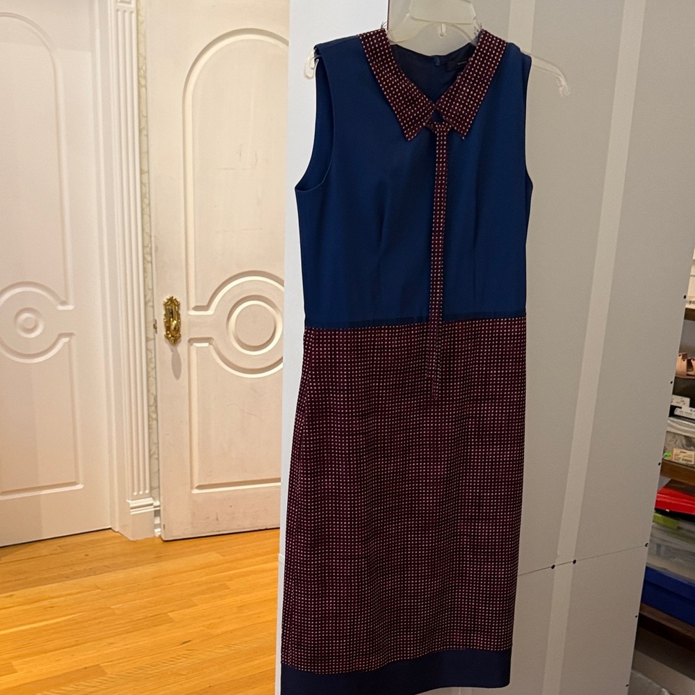 Marc Jacobs Blue and Red Midi Dress
